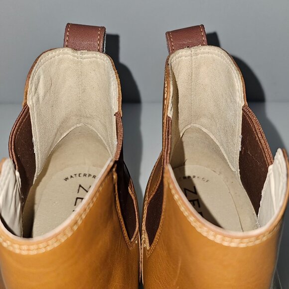 Cole Haan Zerogrand City Ankle Boot Womens 10.5 Tan Leather Waterproof Wedge - Picture 10 of 16